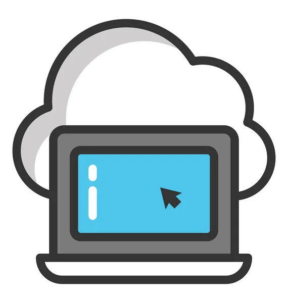 Nube computación vector icono — Vector de stock