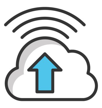 bulut gönderme vektör simgesi