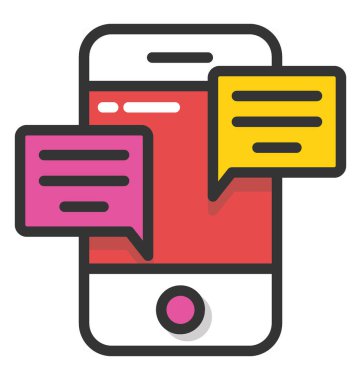 Mobil ileti vektör simgesi