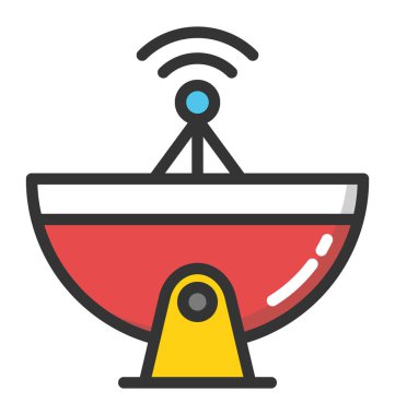 Çanak anten vektör simgesi