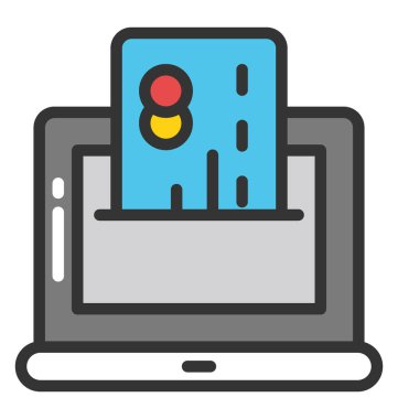 çevrimiçi bankacılık vektör simgesi