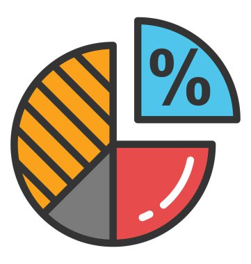 pasta grafiği vektör simgesi