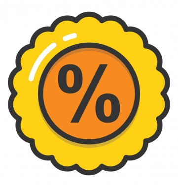 indirimli etiket vektörü simgesi