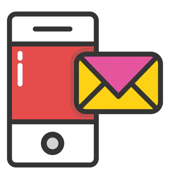 Mobile Message Vector Icon — Stock Vector