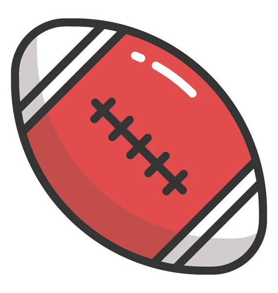 Rugby Football Vector Icono — Archivo Imágenes Vectoriales