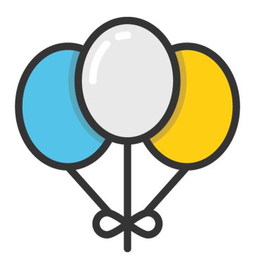 Balonlar vektör simgesi