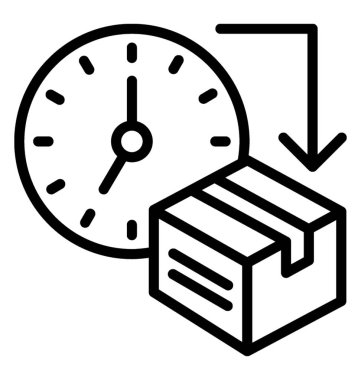 Zaman teslimat vektör simgesine