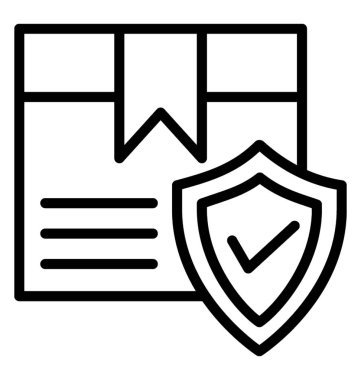 Paket koruma vektör simgesi