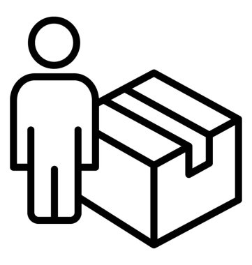 Kurye vektör simgesi