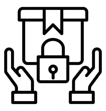 Lojistik güvenlik vektör simgesi