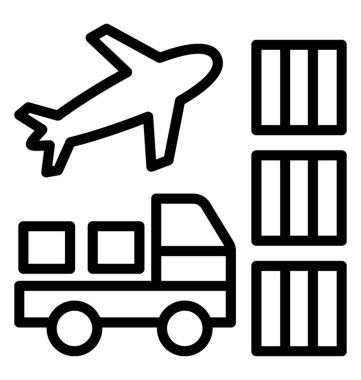 Lojistik hizmet sağlayıcı vektör simgesi