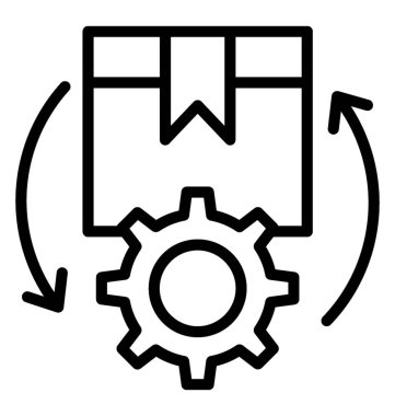 Entegre lojistik vektör simgesi