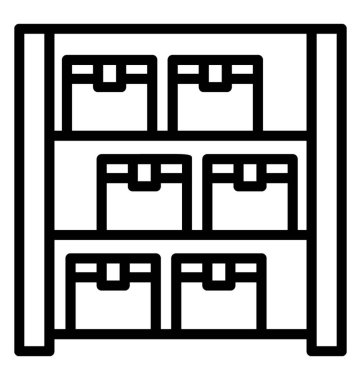 Depo depolama vektör simgesi