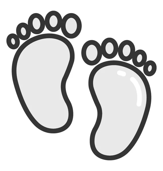 Footprint Vector Icon — Stock Vector