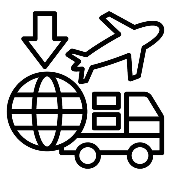 Internationella godstransporter vektor symbol — Stock vektor