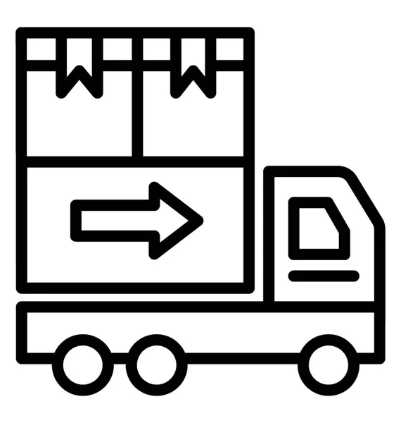 Cargo Truck Vector Icon — Stock Vector