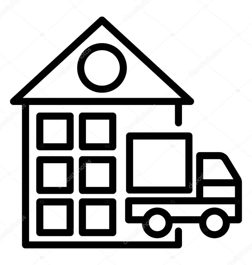 Warehousing and Distribution Vector Icon