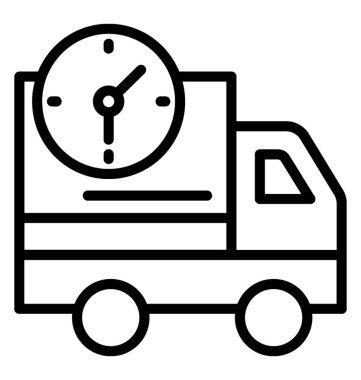 Teslim zaman vektör simgesi