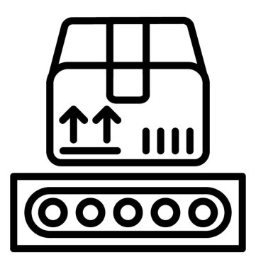 Konveyör bant vektör simgesi