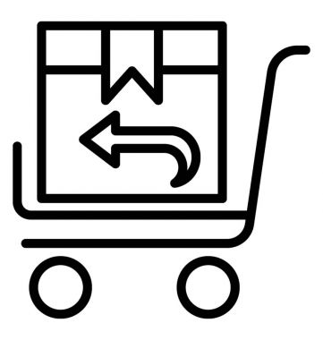 Satınalma iade vektör simgesi