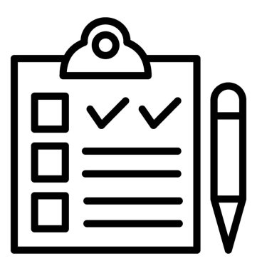 Denetim listesi vektör simgesi