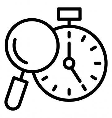 Zaman izleme vektör simgesi