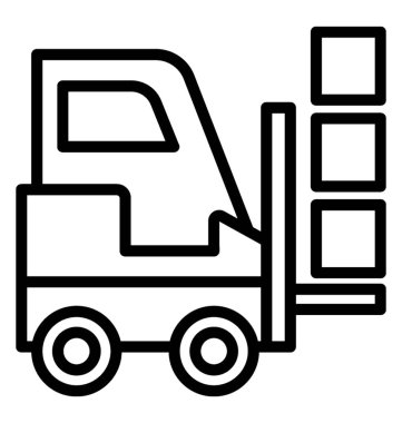 Forklift kamyon vektör simgesi