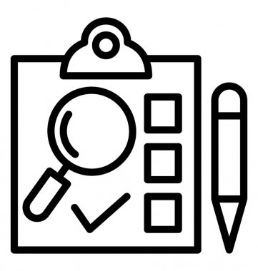 Anket rapor vektör simgesi