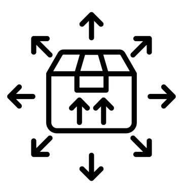 Dağıtım vektör simgesi