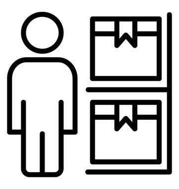 Yükleyici adam vektör simgesi