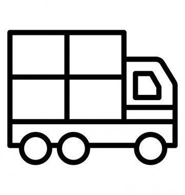 servis van vektör simgesi