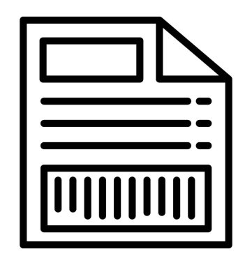 Barkod vektör simgesi