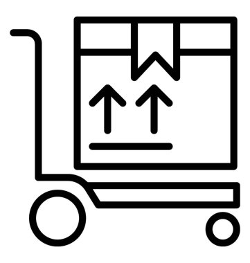 Platform arabası vektör simgesi