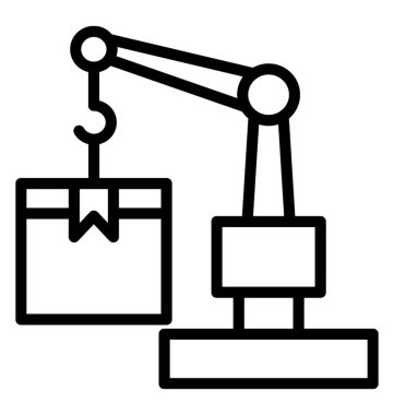 Nakliye vinç vektör simgesi