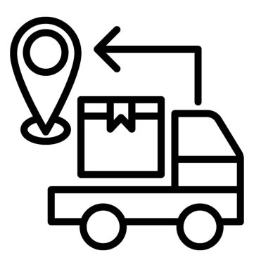Nakliye konum vektör simgesi