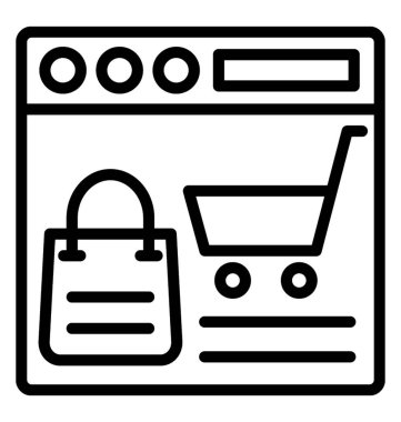 Ticari Web Sitesi vektör simgesi