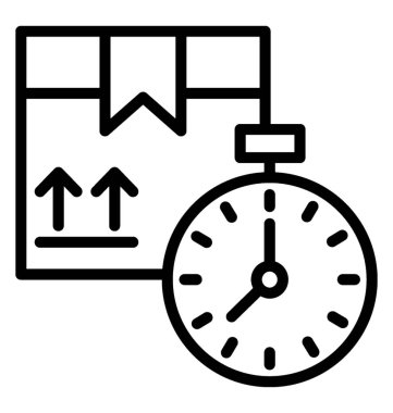 Zaman teslimat vektör simgesine