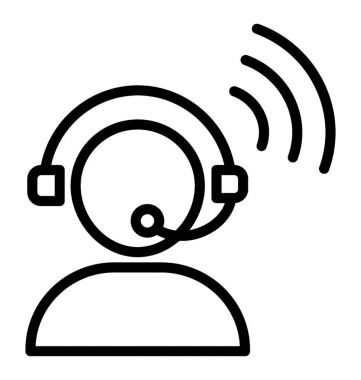 Telefon operatörü vektör simgesi