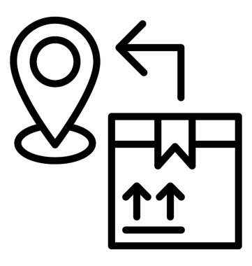 Teslimat noktası vektör simgesi