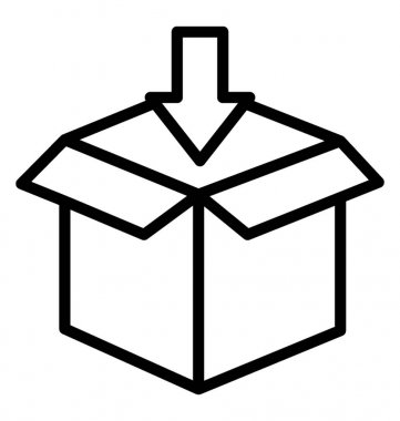 Sipariş malzeme çekme vektör simgesi