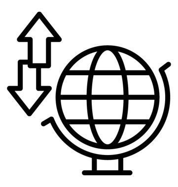 Dünya geniş vektör simgesi