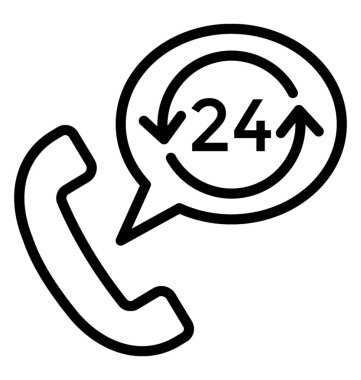 24 saat vektör simgesi