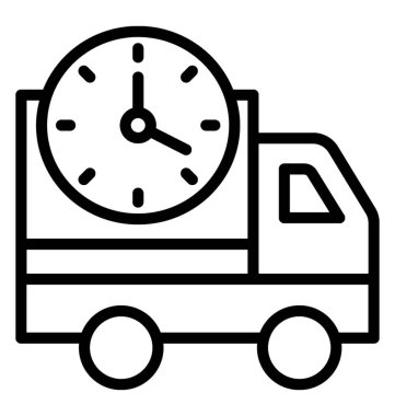 Teslim zaman vektör simgesi