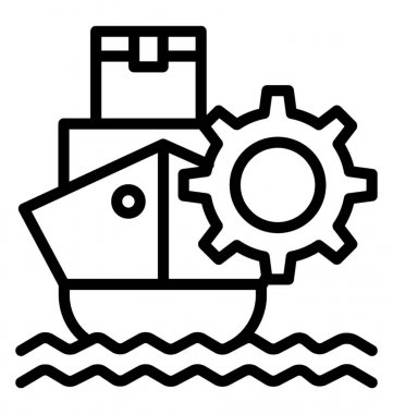 Yönetim bağlantı noktası vektör simgesi