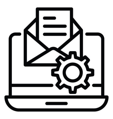 Proje ileti vektör simgesi