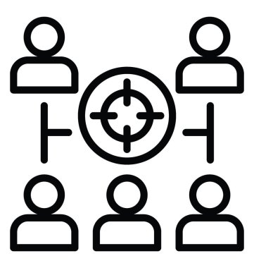 Odak grup vektör simgesi