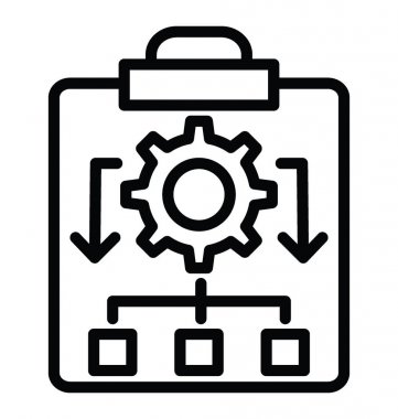 Görev analizi vektör simgesi