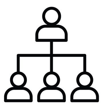 Takım hiyerarşisi vektör simgesi