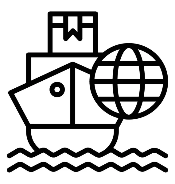 国際海運ベクトル アイコン — ストックベクタ