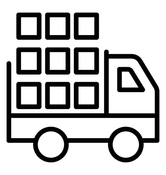 Icono de vector de carga de camión completo — Vector de stock